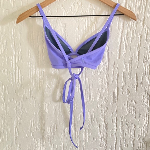 Jolyn Lavender Purple Triangle Criss Cross Active Bikini Top Size Large - Picture 5 of 10